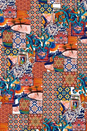 宫廷风印花华亿平台图片