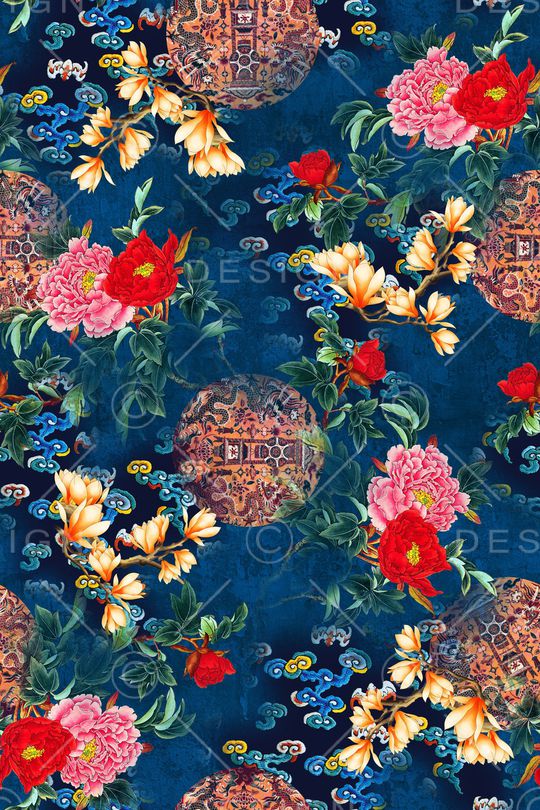 复古印花华亿平台图片