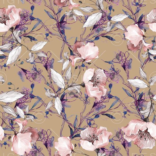 花卉印花华亿平台图片