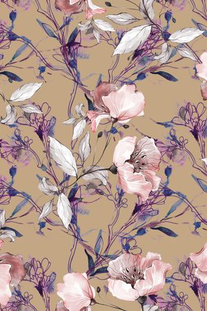 花卉印花华亿平台图片