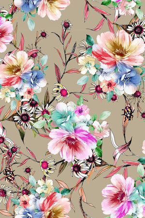 花卉印花华亿平台图片