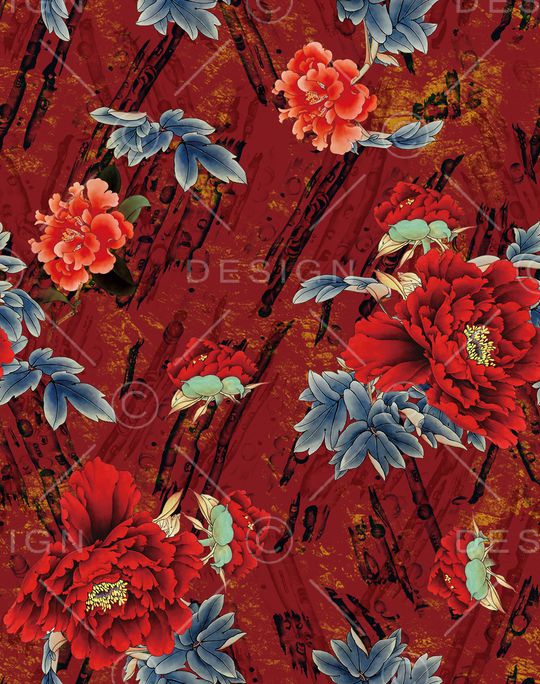 连衣裙印花华亿平台图片