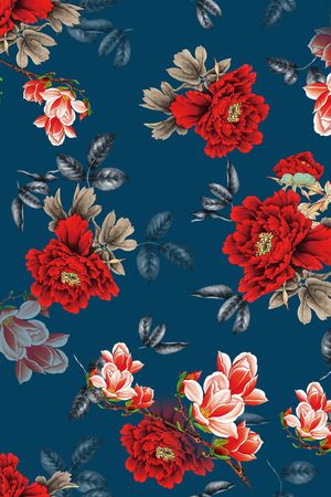 连衣裙印花华亿平台图片