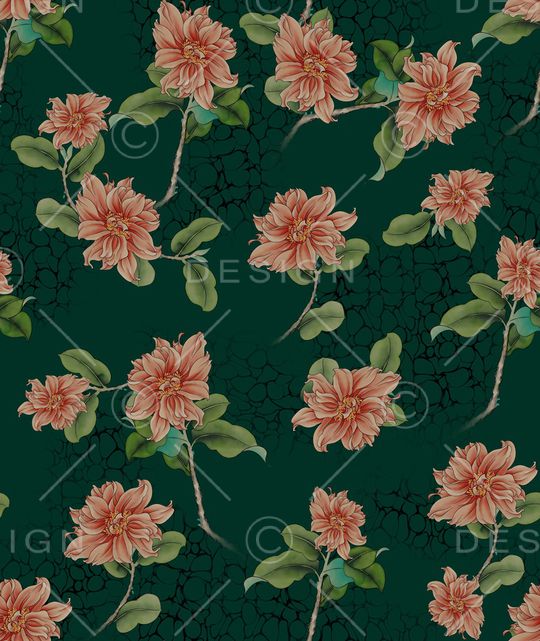 连衣裙印花华亿平台图片