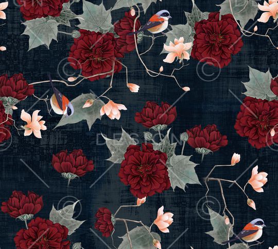 连衣裙印花华亿平台图片