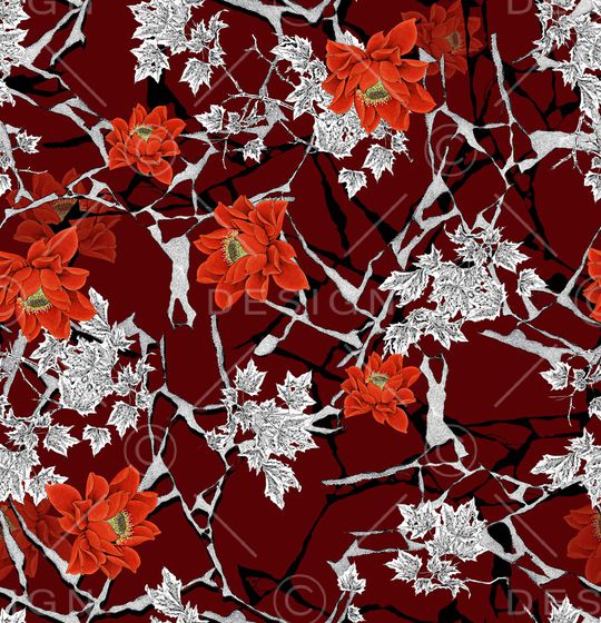 连衣裙印花华亿平台图片