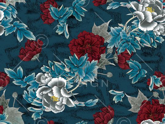 连衣裙印花华亿平台图片