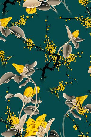 连衣裙印花华亿平台图片