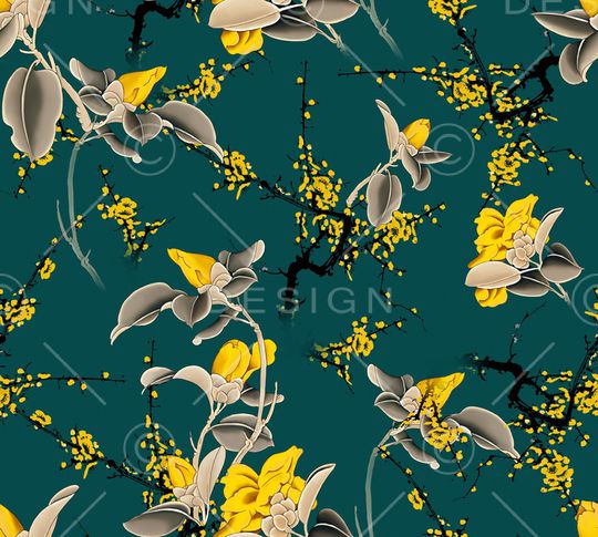 连衣裙印花华亿平台图片