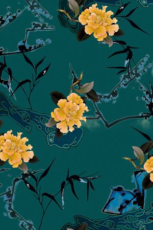 连衣裙印花华亿平台图片