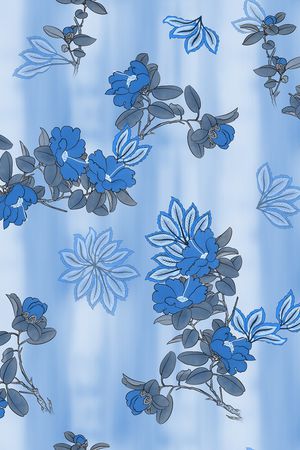 连衣裙印花华亿平台图片