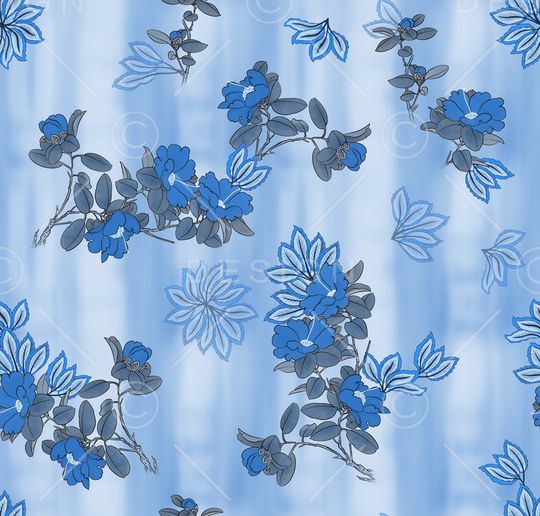 连衣裙印花华亿平台图片