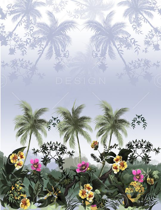 绿植树叶印花华亿平台图片