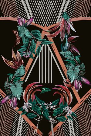 绿植树叶印花华亿平台图片