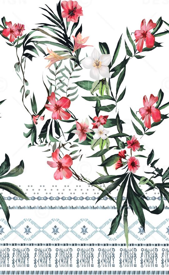 绿植树叶印花华亿平台图片