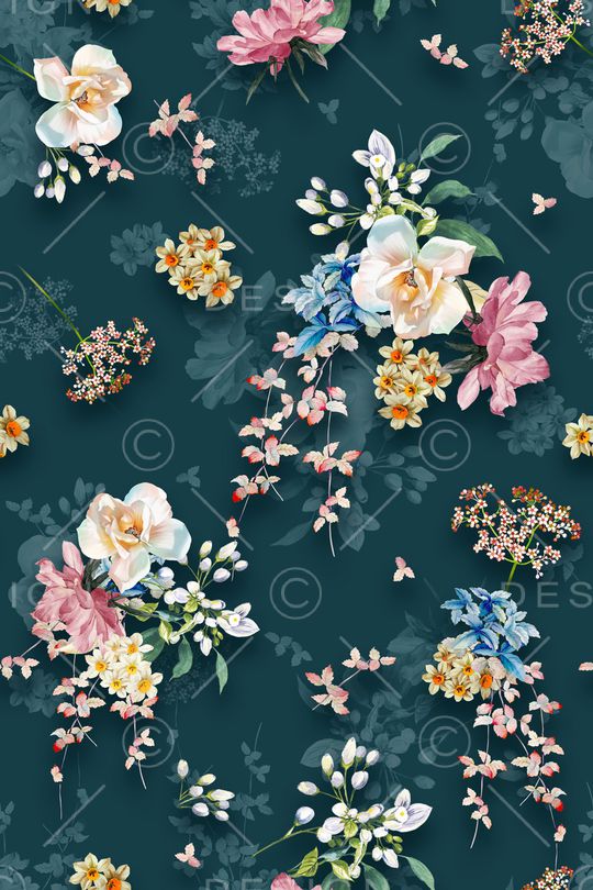 花卉印花华亿平台图片