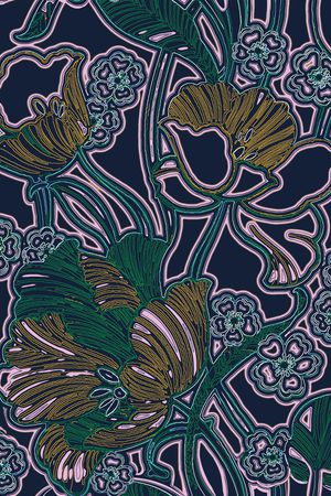 绿植树叶印花华亿平台图片