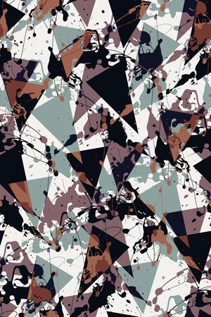 抽象男装印花华亿平台图片