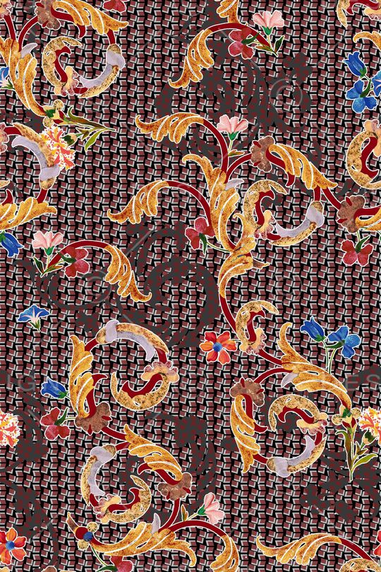 卷草印花华亿平台图片