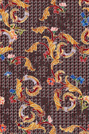 卷草印花华亿平台图片