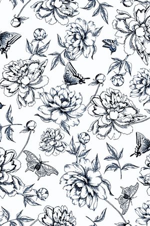 花卉蝴蝶印花华亿平台图片