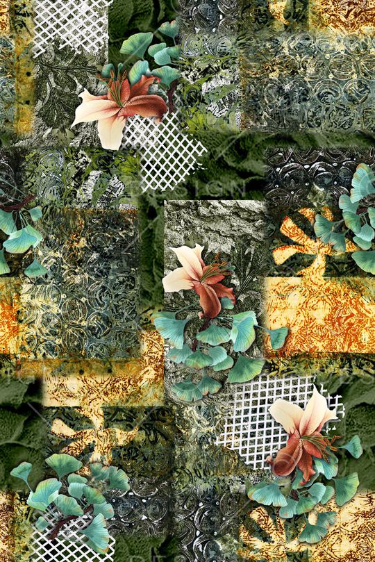 花卉印花华亿平台图片