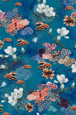 花卉印花华亿平台图片