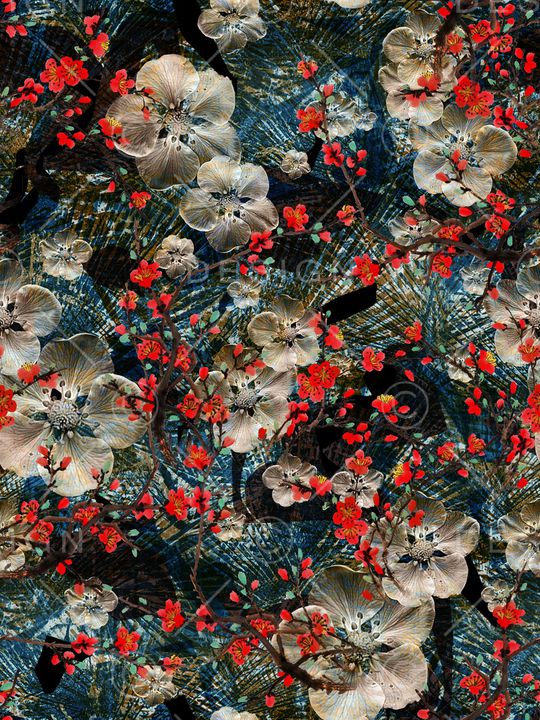 梅花印花华亿平台图片