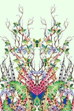 羽毛印花华亿平台图片