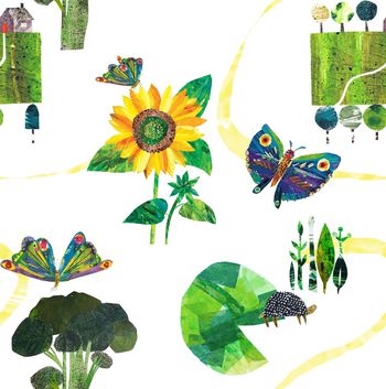 花卉蝴蝶印花华亿平台图片