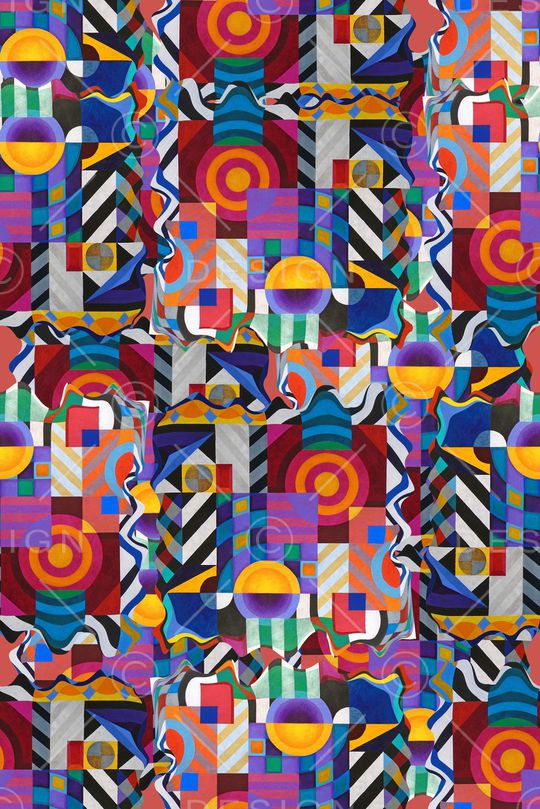 几何印花华亿平台图片