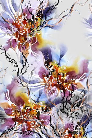 水彩印花华亿平台图片