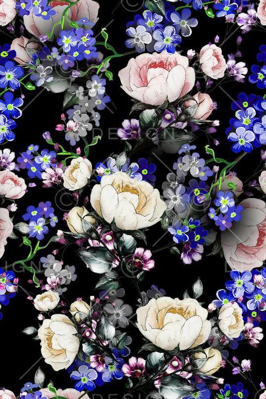 花卉印花华亿平台图片