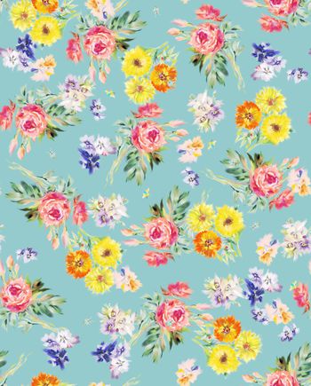 1366487-200930玫瑰蝴蝶花回路蓝色