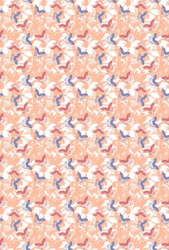 花卉蝴蝶印花华亿平台图片