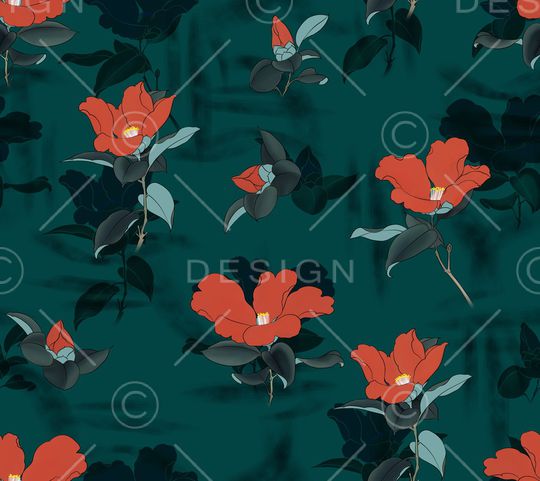 连衣裙印花华亿平台图片