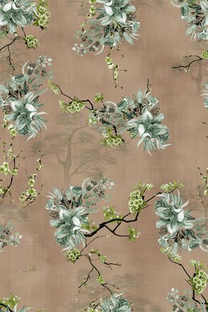 连衣裙印花华亿平台图片