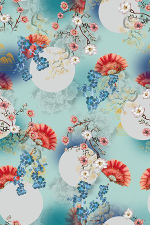 连衣裙印花华亿平台图片