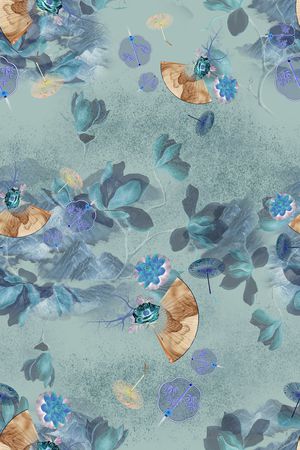 连衣裙印花华亿平台图片