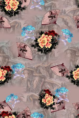 连衣裙印花华亿平台图片