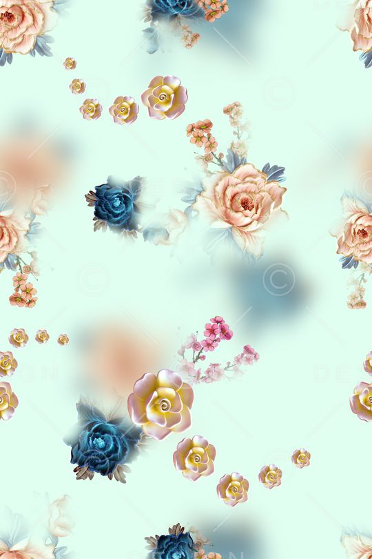 连衣裙印花华亿平台图片