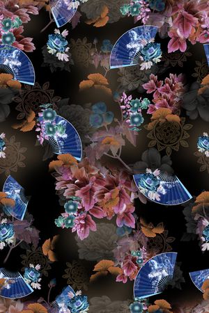 连衣裙印花华亿平台图片