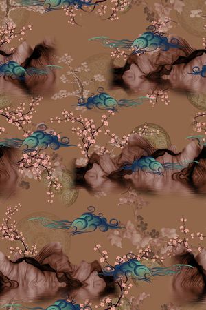 连衣裙印花华亿平台图片