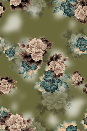 连衣裙印花华亿平台图片