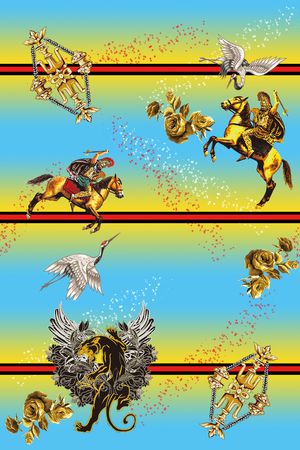 仙鹤印花华亿平台图片