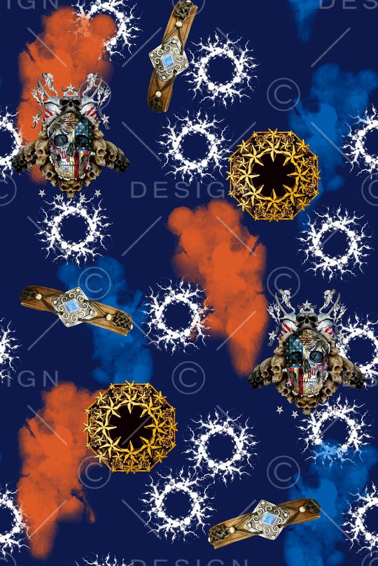 骷髅印花华亿平台图片