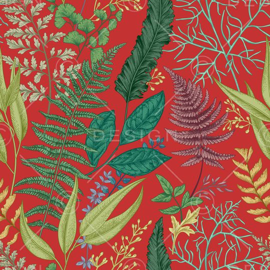 绿植树叶印花华亿平台图片