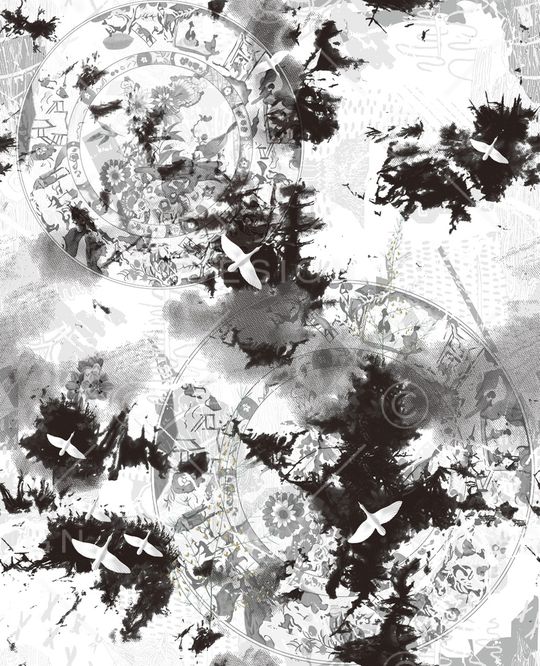 复古印花华亿平台图片