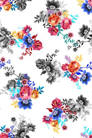 灰色花印花华亿平台图片