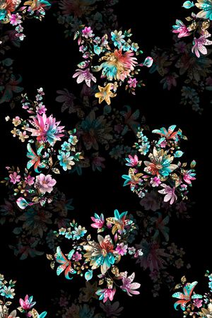 灰色花印花华亿平台图片